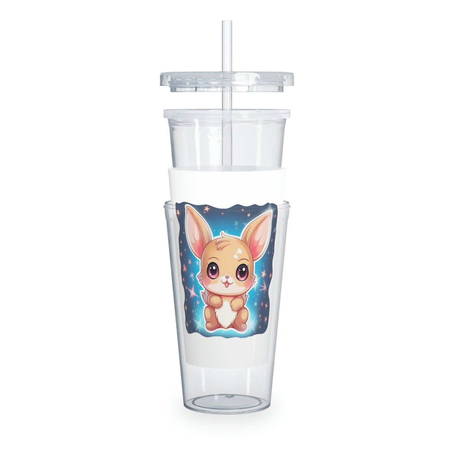 Caramel Bunny Tumbler with Straw