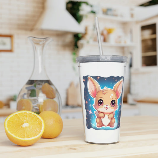 Caramel Bunny Tumbler with Straw