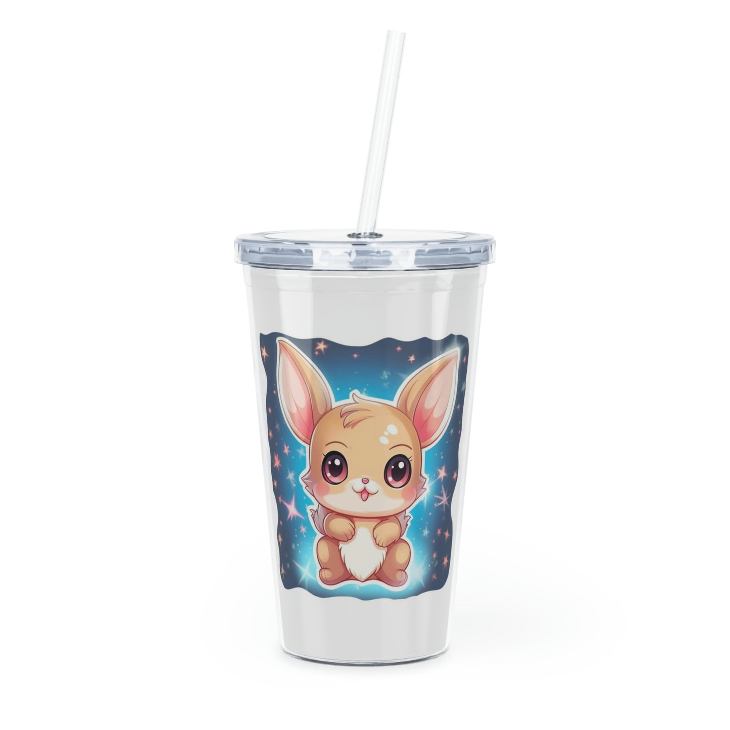 Caramel Bunny Tumbler with Straw